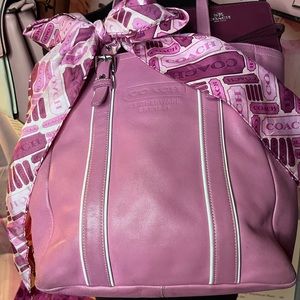 Coach handbag with Coach scarf